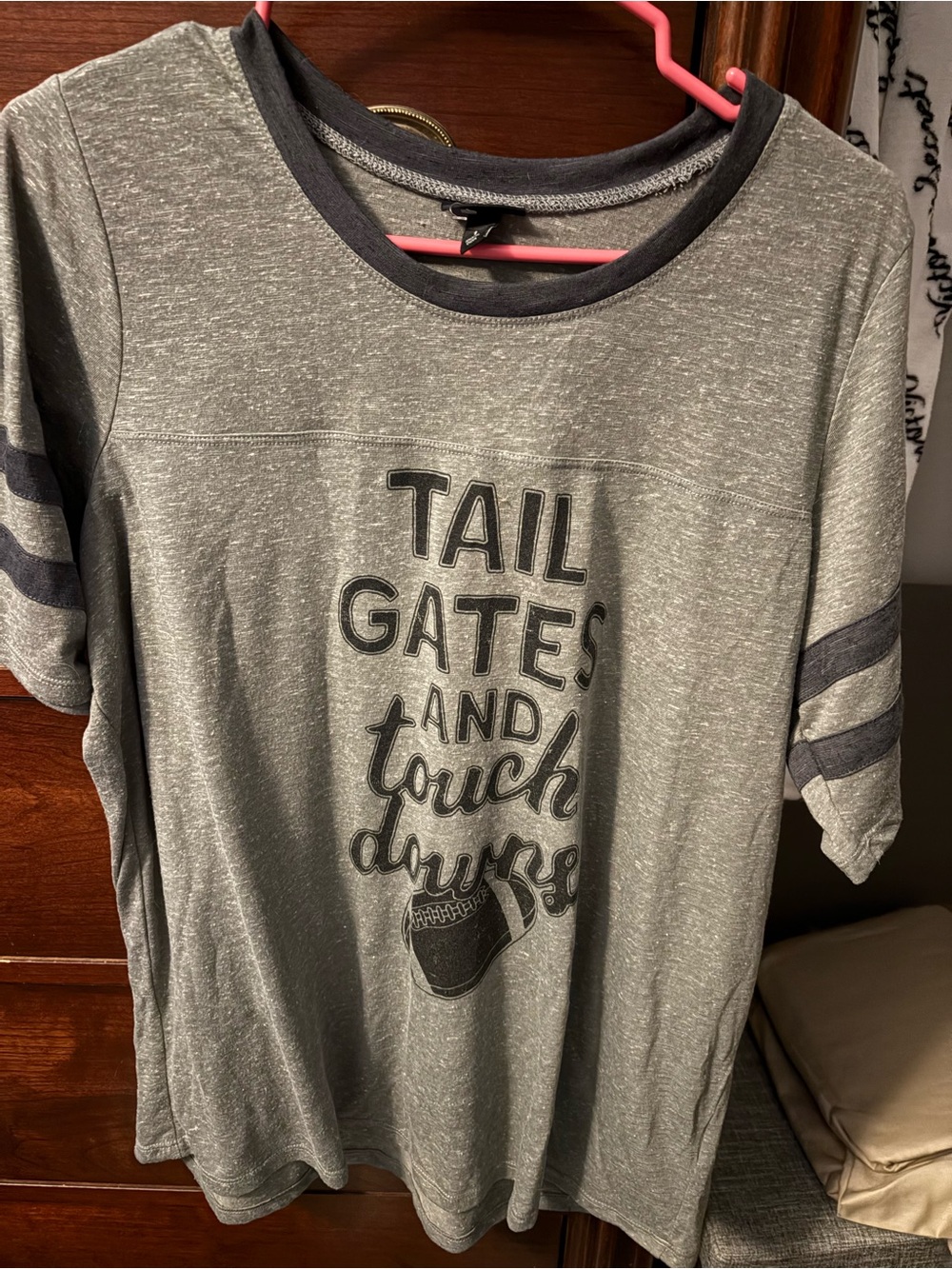 torrid Heather Gray Graphic Tee with Navy Trim